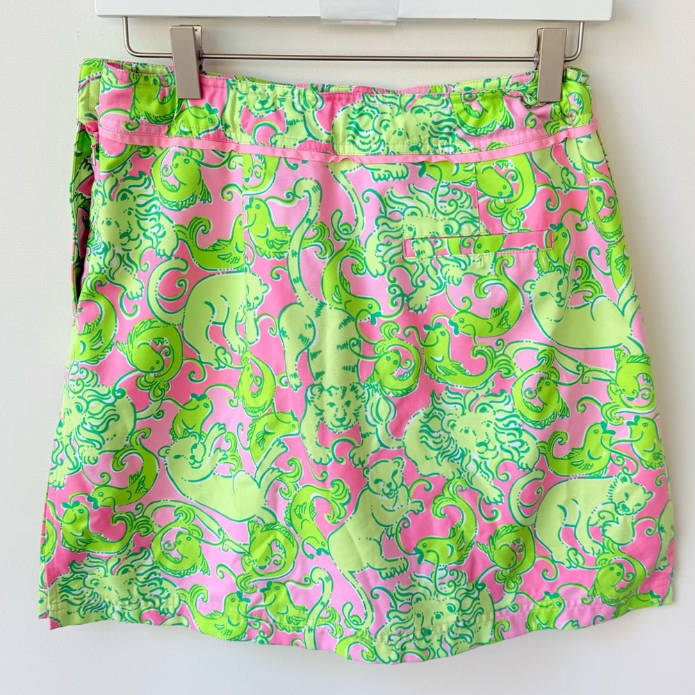 Lilly Pulitzer Fried Catfish White Label Skort Lion Tiger and Koi Print size 4 - Picture 4 of 4